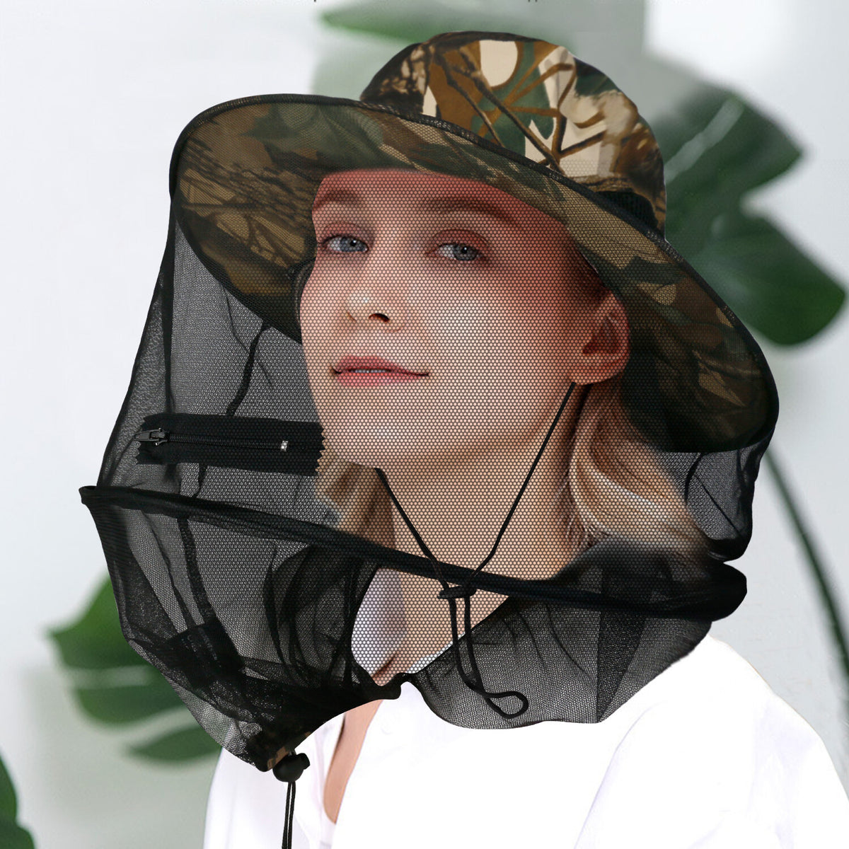 Mosquito Head Net Hat with Mesh Protection for Hiking Fishing Outdoor