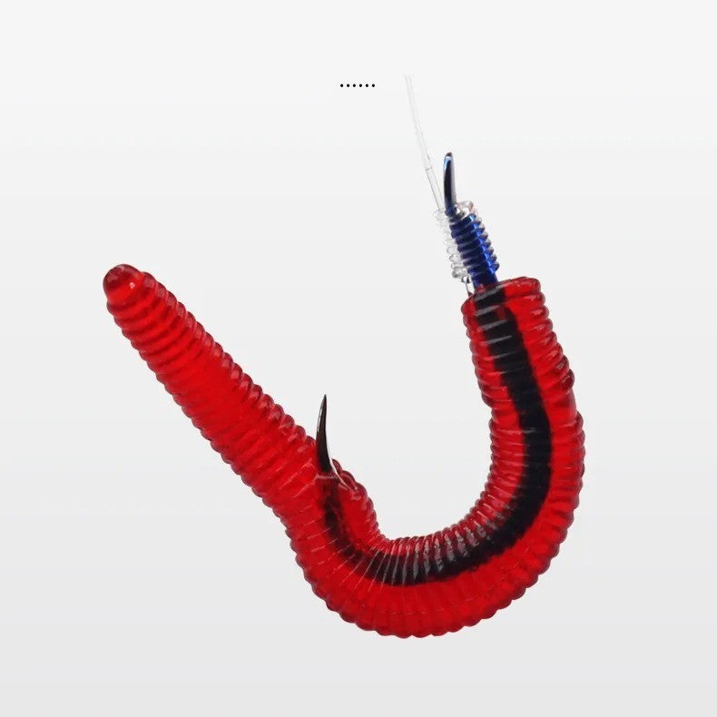 Artificial Soft Plastic Worms for Fishing - 100 Pcs Lifelike Lure Set