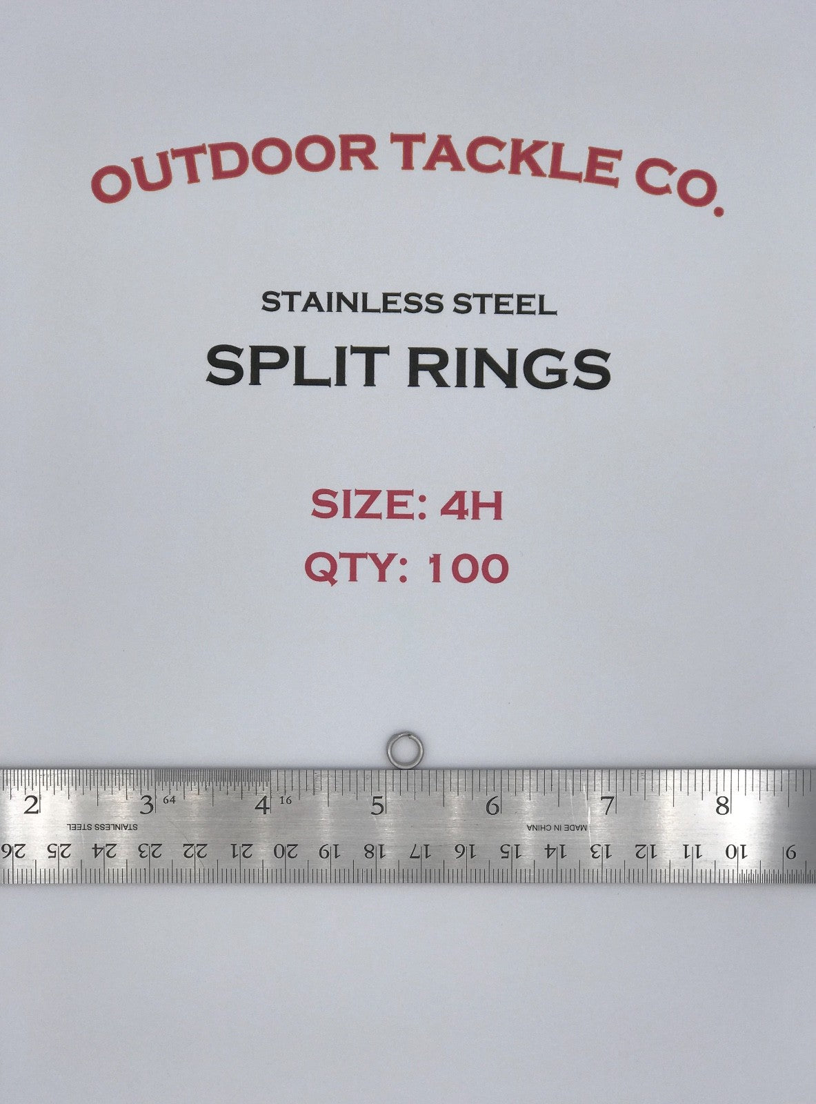 Heavy Duty Stainless Steel Split Rings #4 - 100 Pack for Fishing Tackle