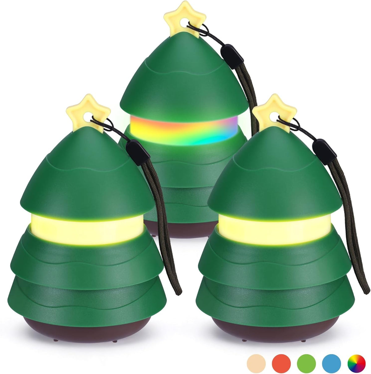 Christmas Lantern with 5 Light Modes - Holiday Decor & Night Light