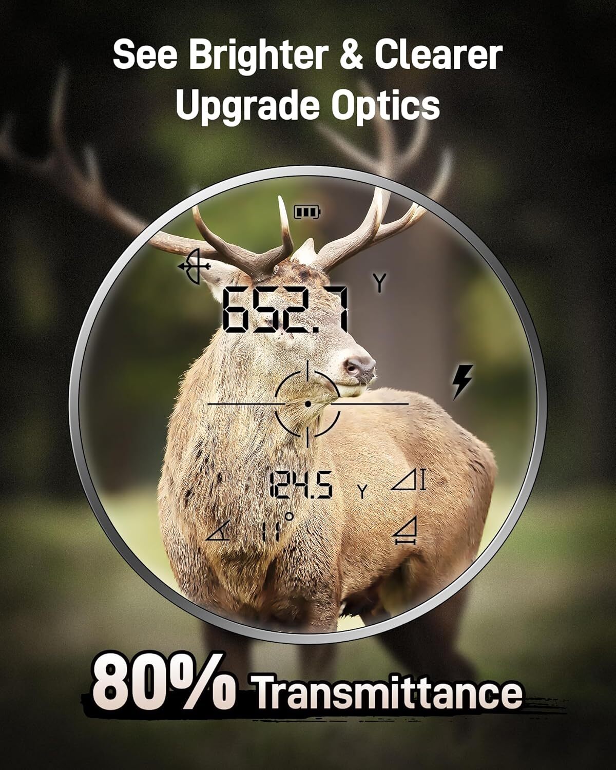 Laser Range Finder for Hunting 1600 Yards 7X Magnification