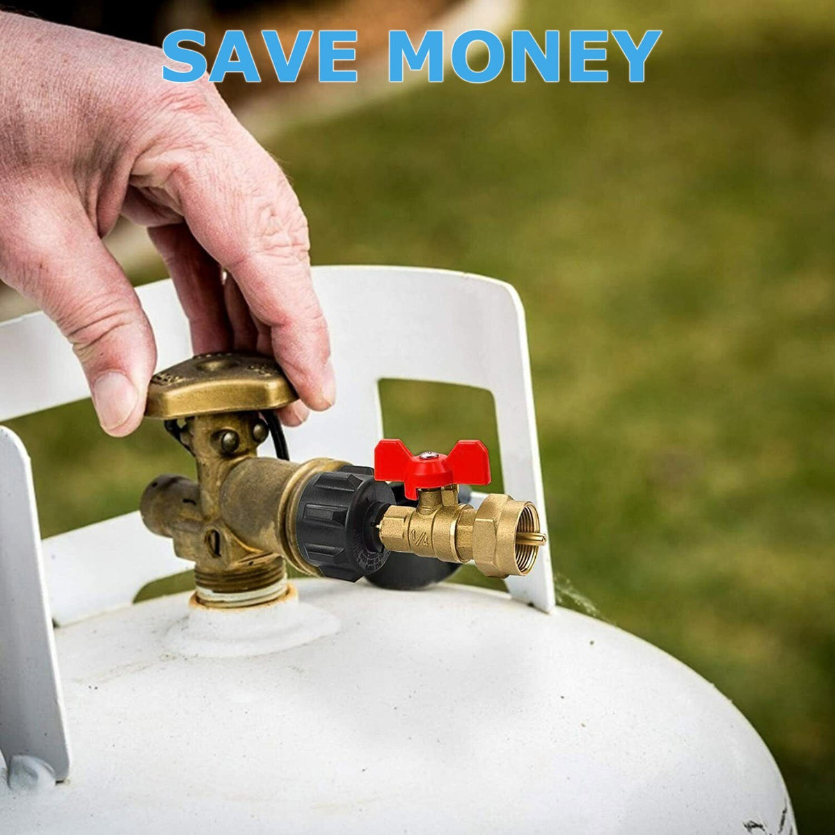 Propane Refill Adapter Valve for 1 lb Gas Cylinders - LP Tank Regulator