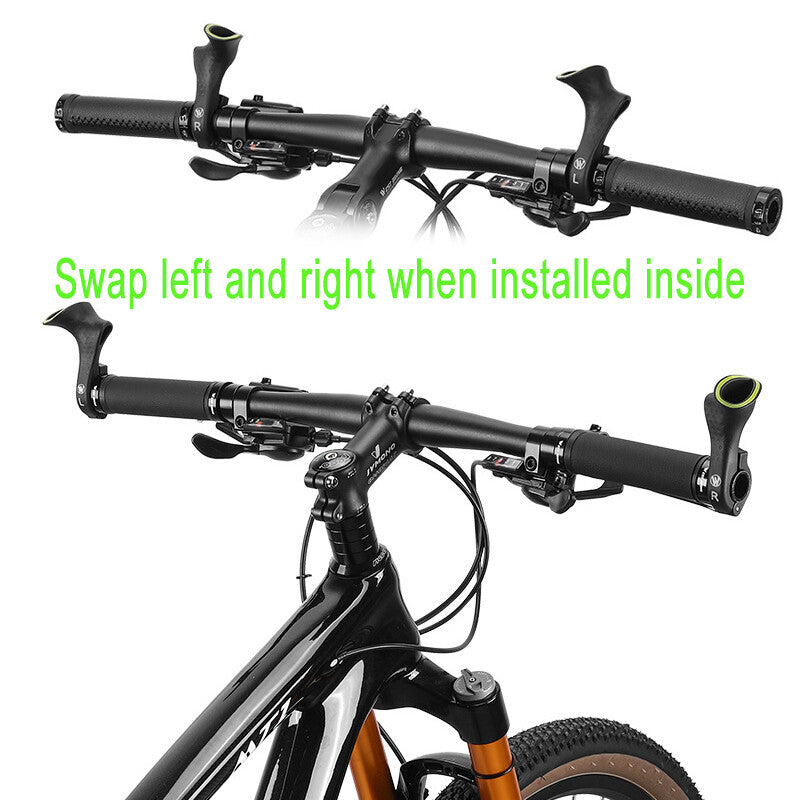 Mountain Bike Inner Handlebar Ends - Ergonomic Bar Ends for 22.2mm Bars