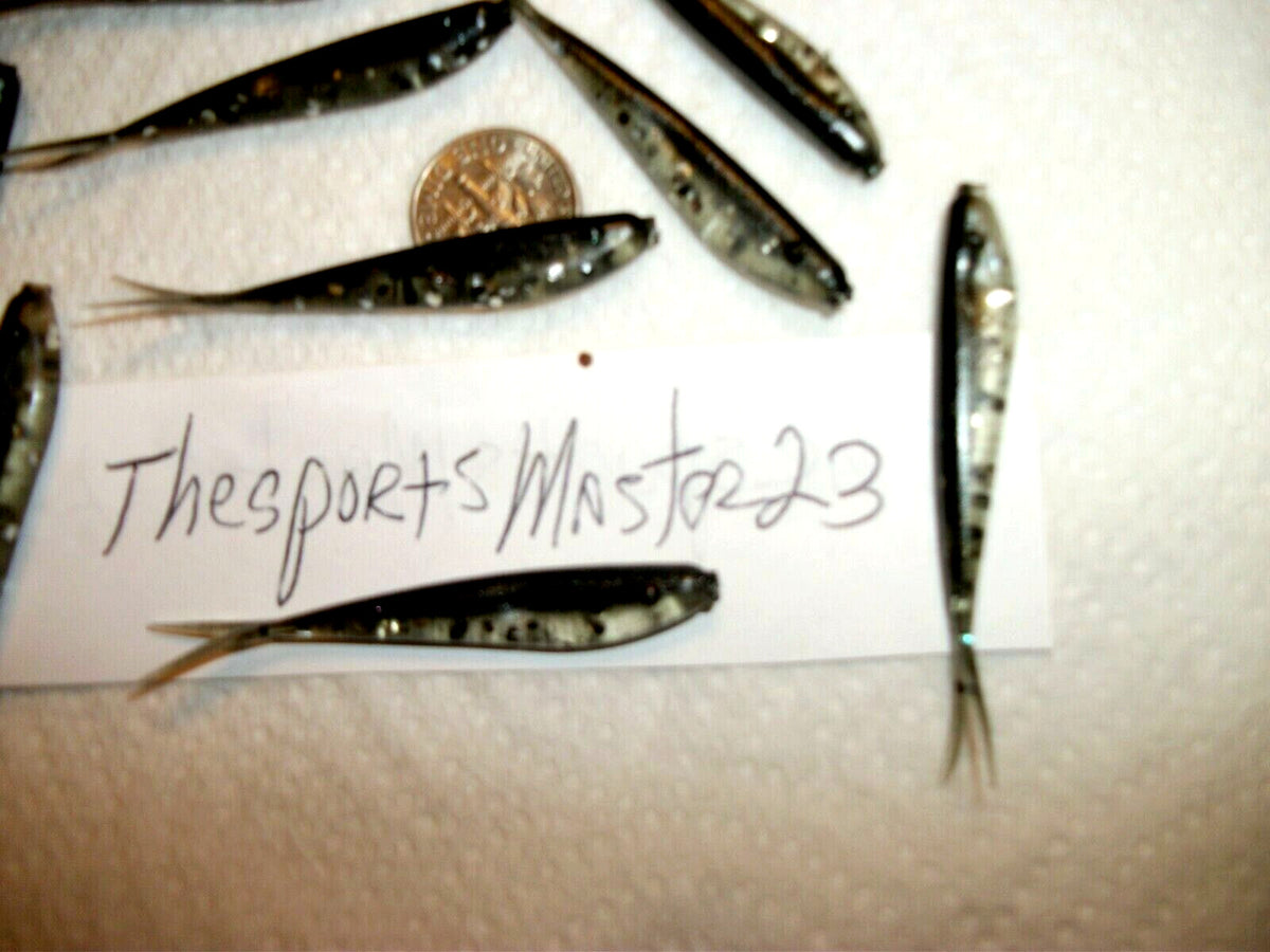 Fishing Drop Shot Jig Grubs with Scent - 1/4 Inch Minnow Baits for Bass Walleye Pike