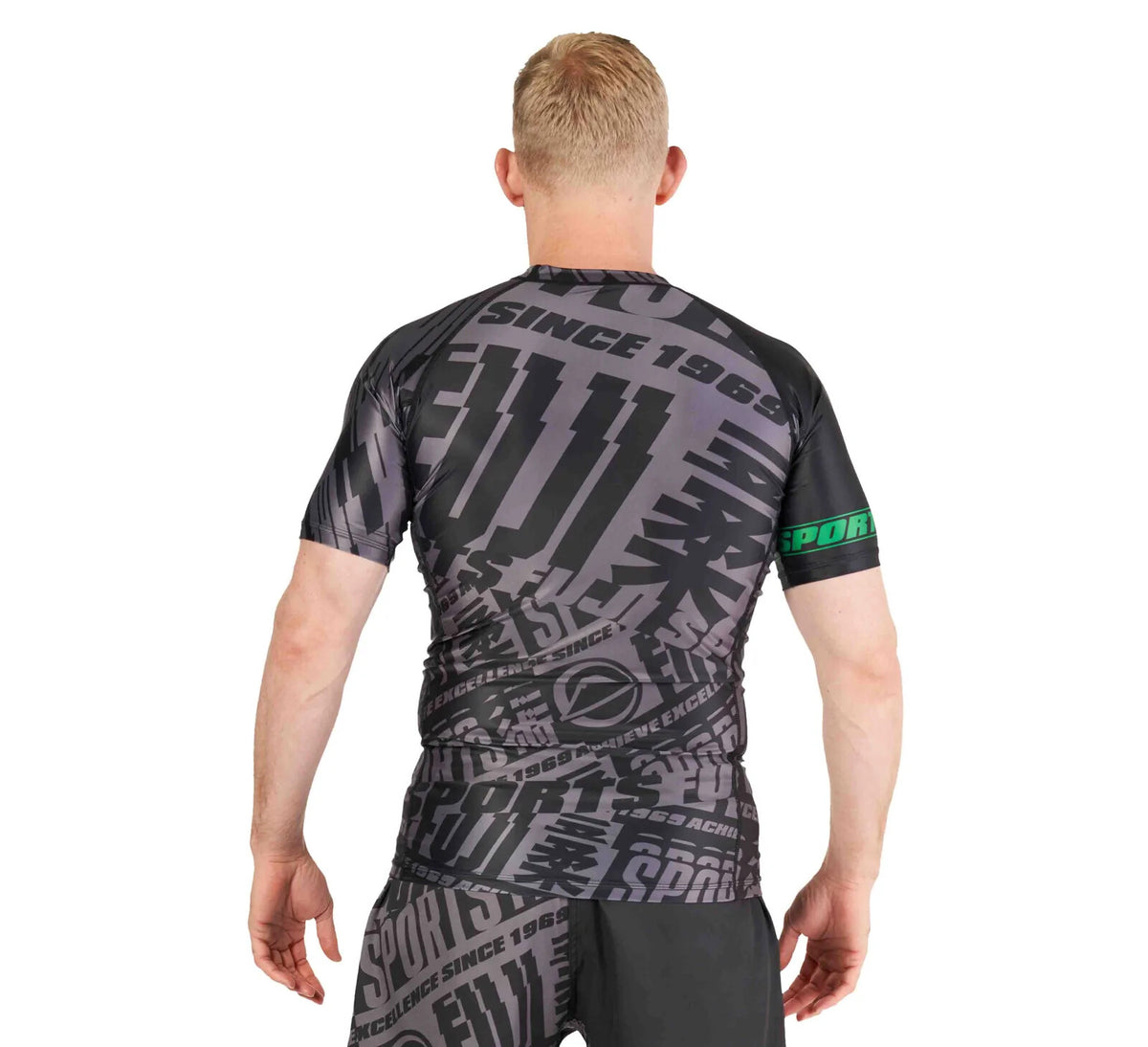 High Impact MMA Rashguard for Jiu Jitsu and Combat Sports - Black/Green