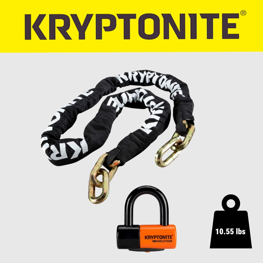 Bike Chain & Lock Combo - 12mm Hardened Steel Security for Bikes