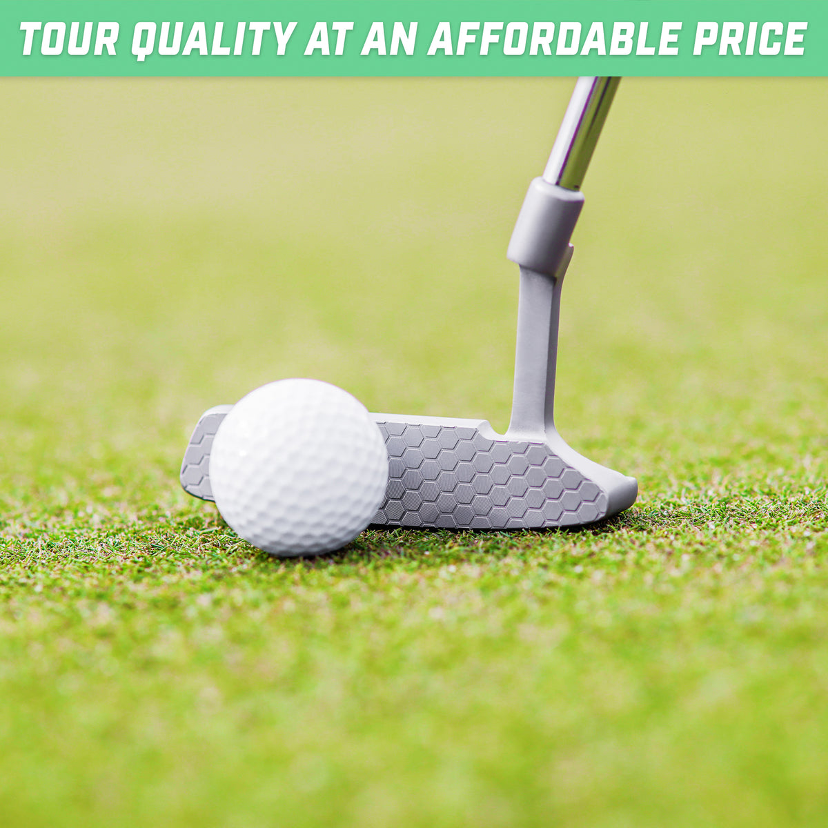 34-Inch Right-Handed Golf Putter with Pistol Grip and Milled Face