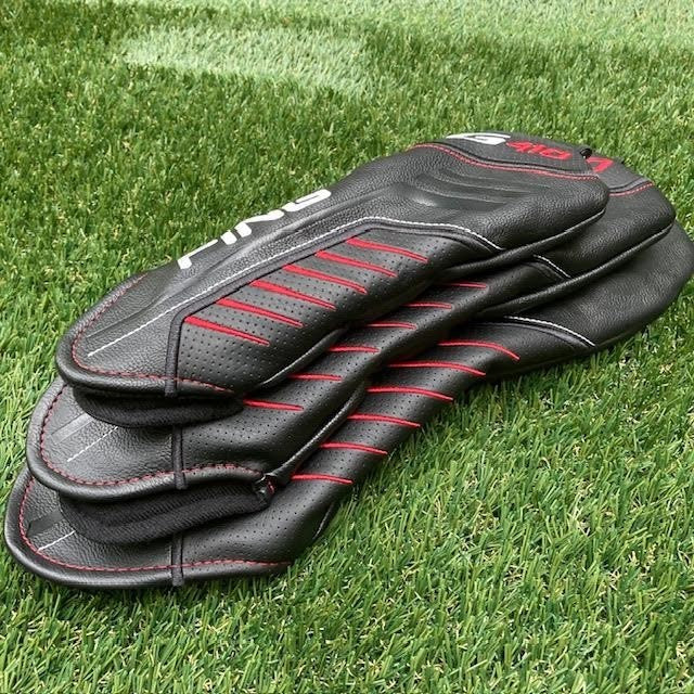 Golf Club Headcover Set for Driver, Fairway Wood & Hybrid - Black
