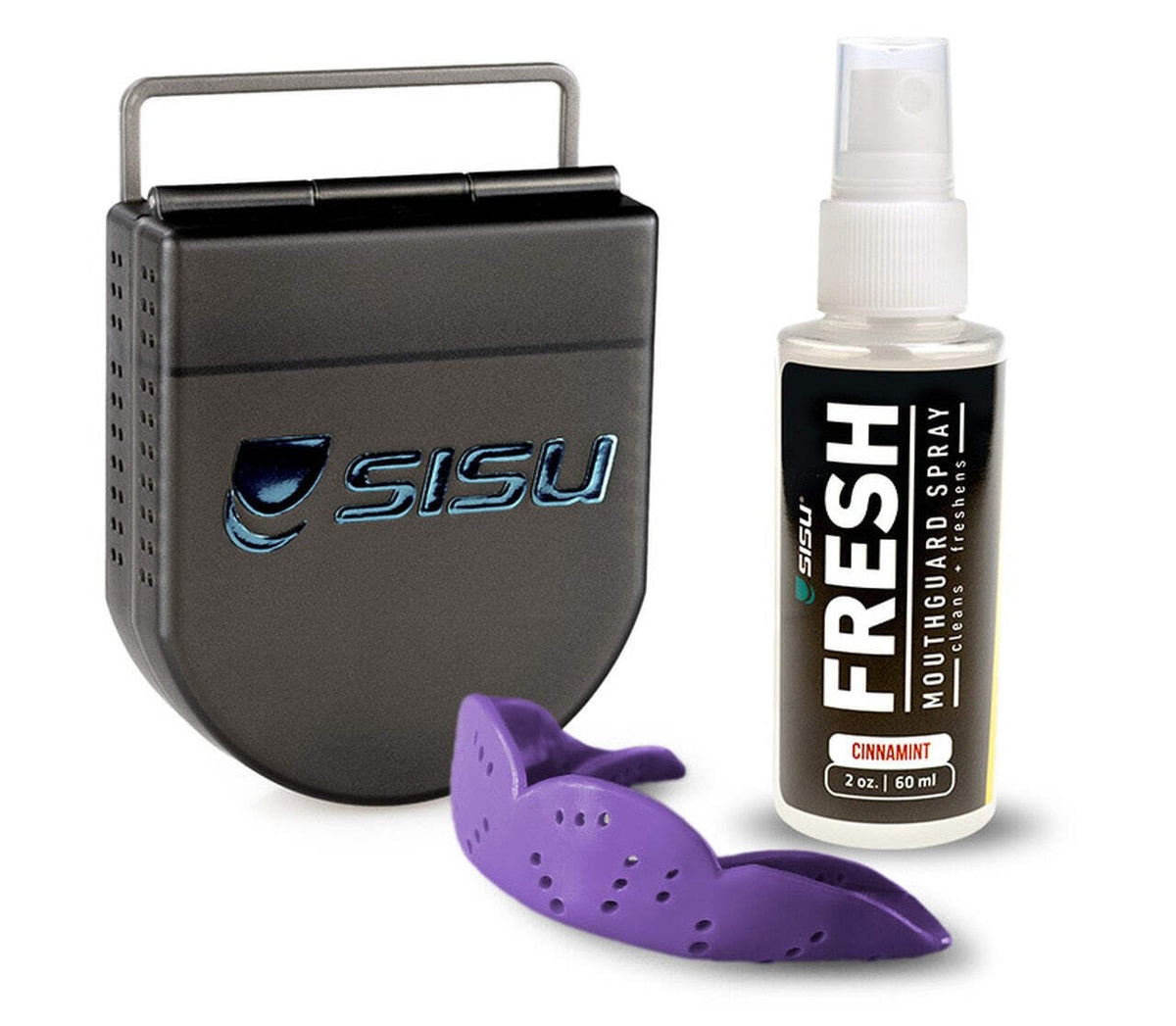 Athletic Mouthguard Bundle with Case and Fresh Spray - Medium