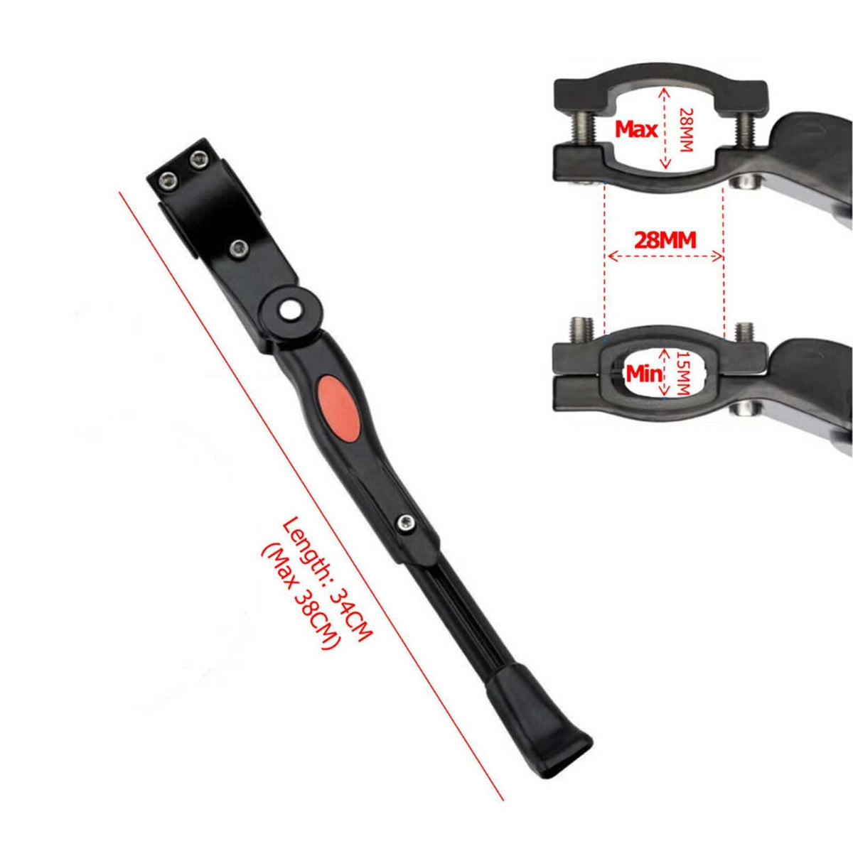 Universal Bike Kick Stand for 24-27 Inch Mountain and Road Bicycles - Aluminum Alloy