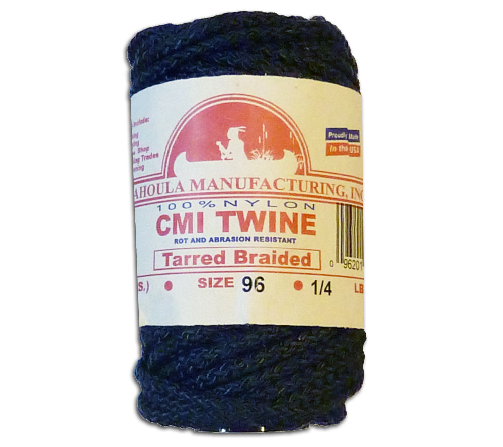 Nylon Braided Tarred Bank Line - 36 Ft, 4 Oz Spool, Heavy Duty Fishing Line