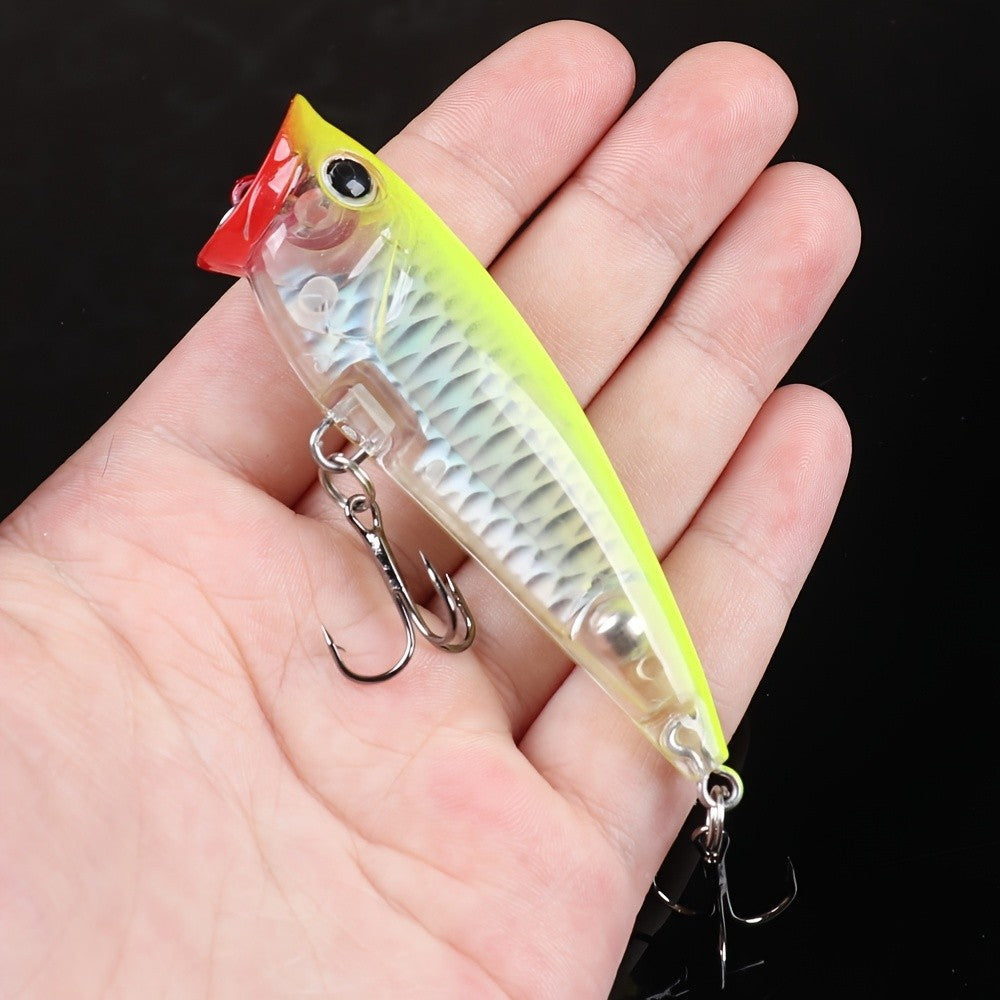 10pcs Popper Fishing Lures Topwater Hard Bait Swimbaits for Freshwater & Saltwater