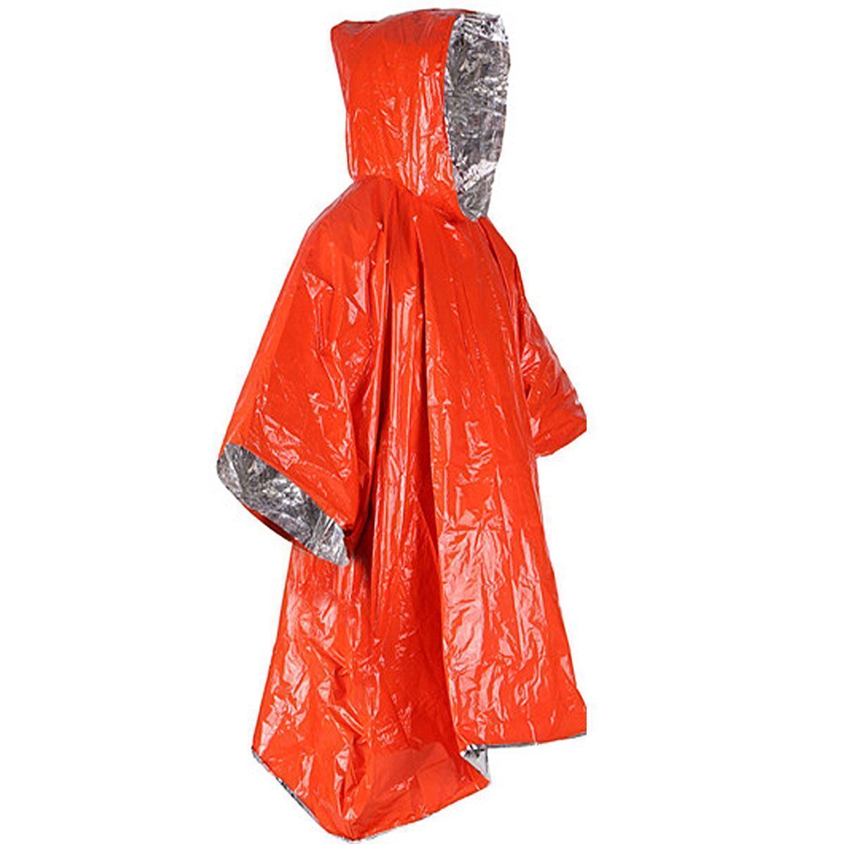 Reusable Thermal Emergency Poncho Waterproof Rain Camping Gear 1/2PC