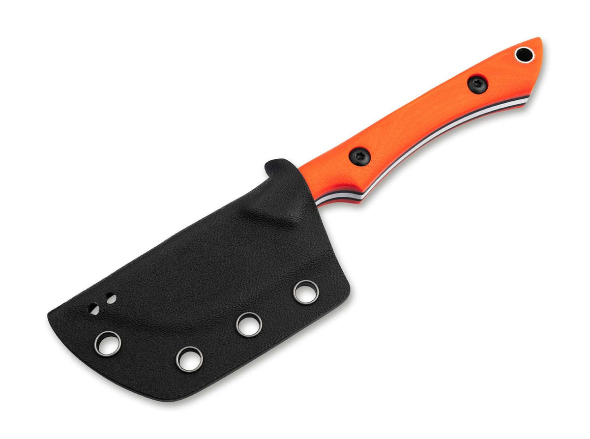 Orange Fixed Blade Hunting Knife 2.36 Inch Stainless Steel Outdoor Knife