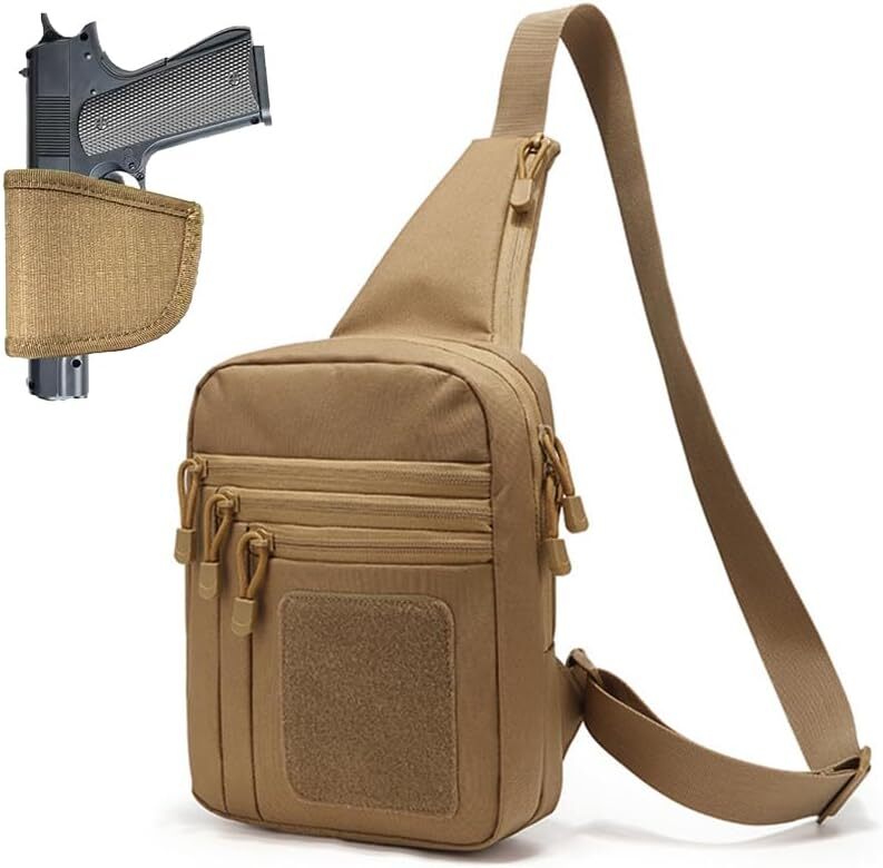 Tactical Sling Bag for Concealed Carry Crossbody Pistol Chest Pack