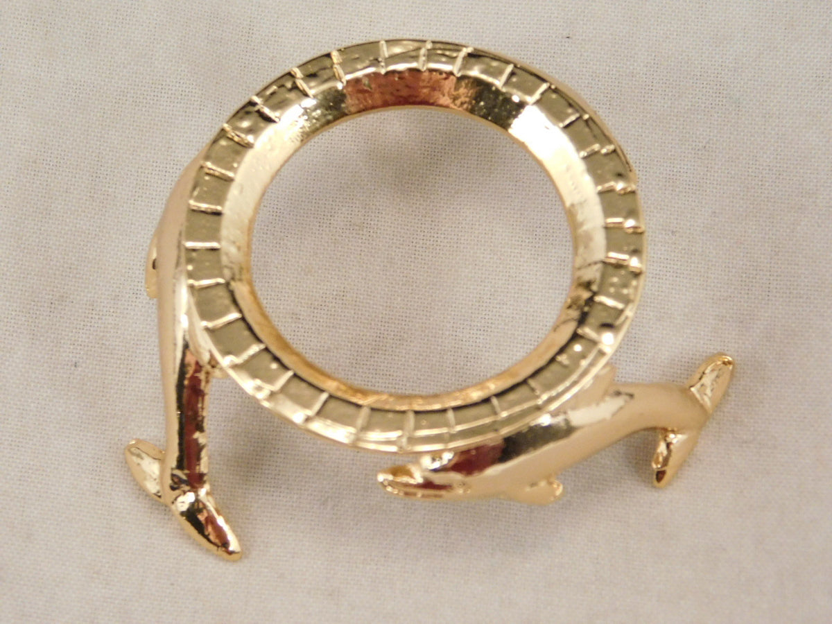 Small Gold Dolphin Sphere Display Stand for Collectibles and Decorations