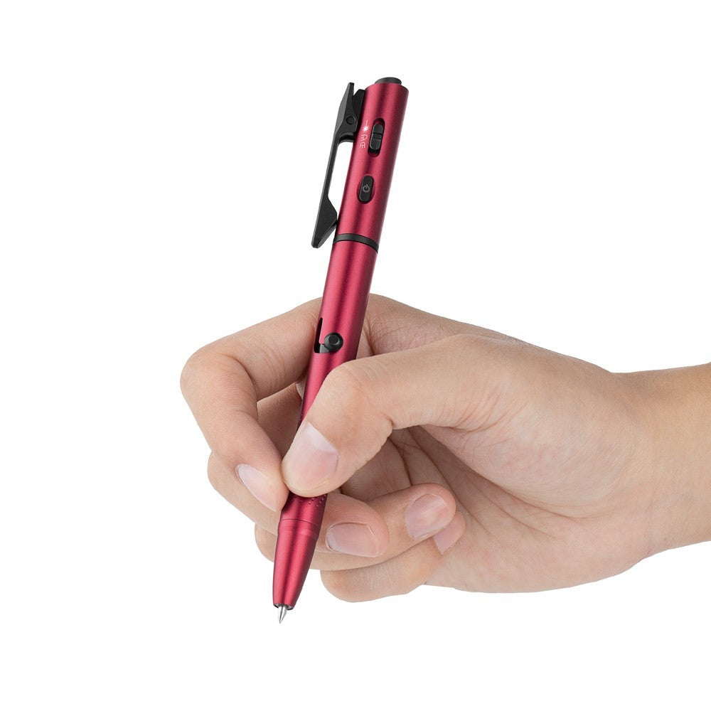 Multipurpose Pen Light with Green Laser and 120 Lumens - Olight OPen 3 Wine Red