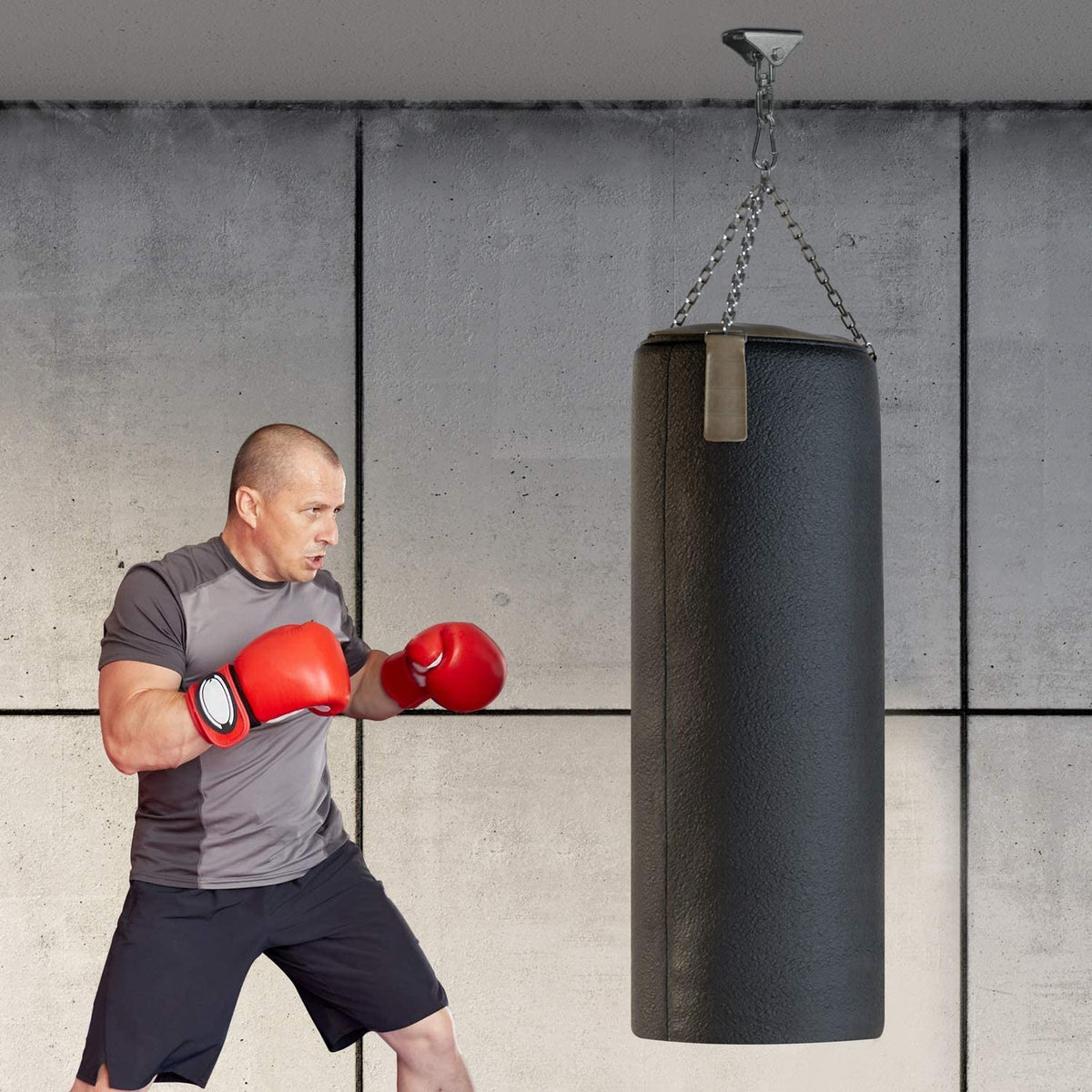 Heavy Bag Hanger Support Mount - Steel 360 Degree Rotation, Supports Up to 1000lb