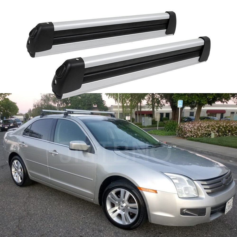 Roof Rack Crossbars with Lock for Ford Fusion 2006-2020 Ski Snowboard Carriers
