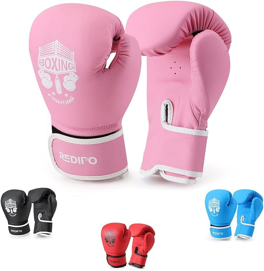 Kids Boxing Gloves 6oz with Adjustable Closure for Ages 3-9
