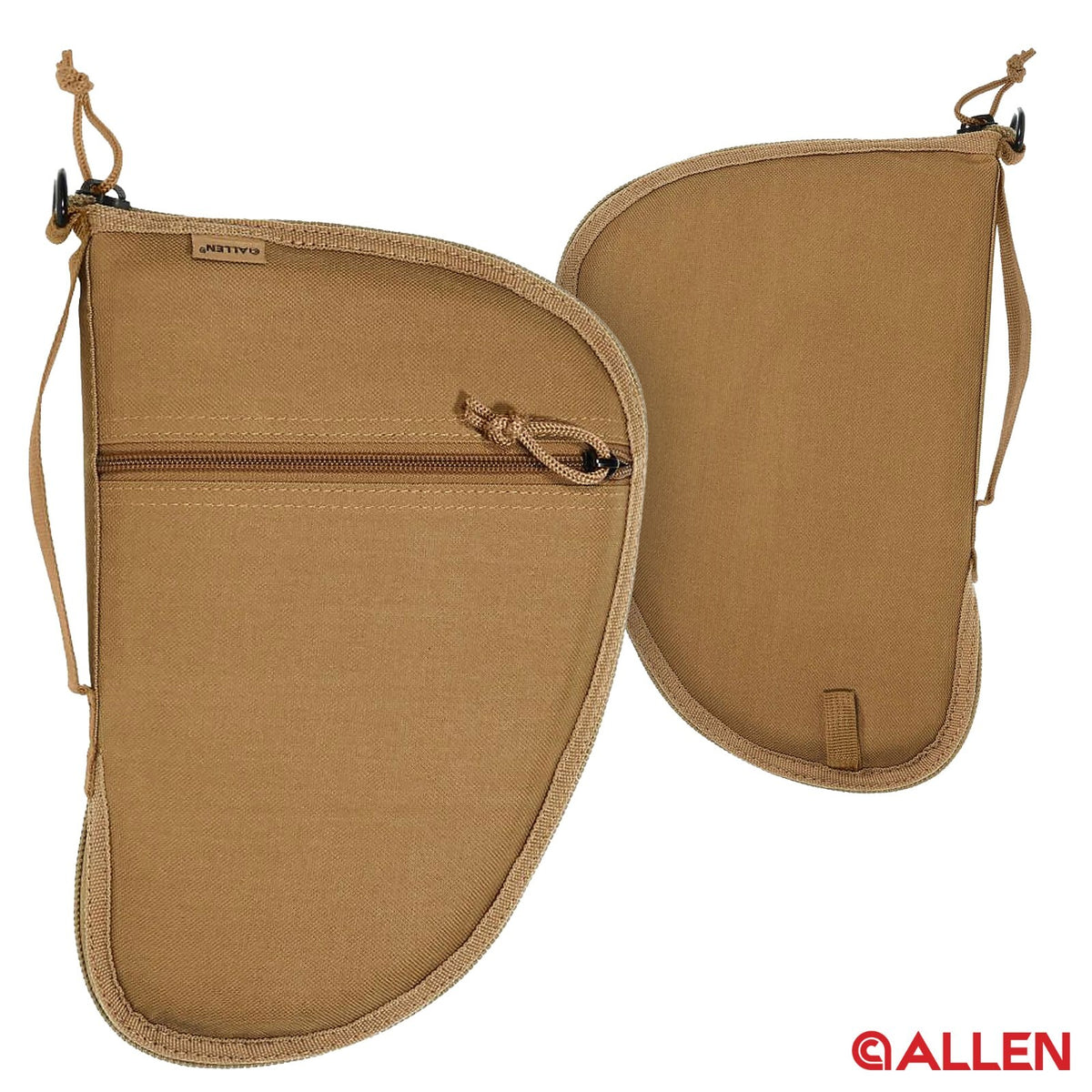 11.5-Inch Lockable Pistol Case with Zipper Closure - Coyote Brown