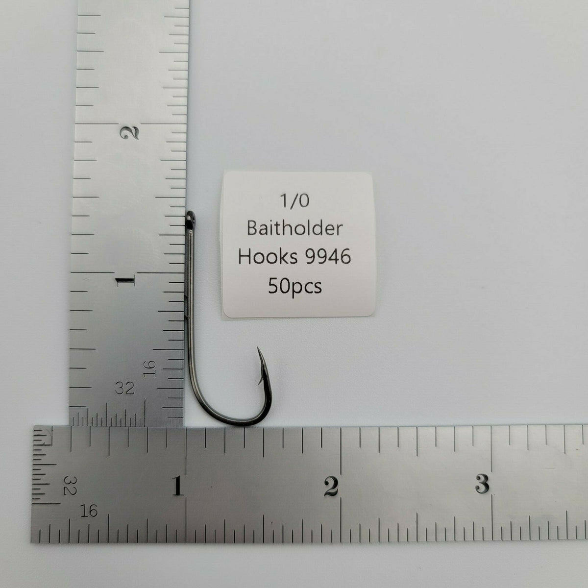 Fishing Hooks Set - Offset Baitholder Hooks in Multiple Sizes, 50 Pack