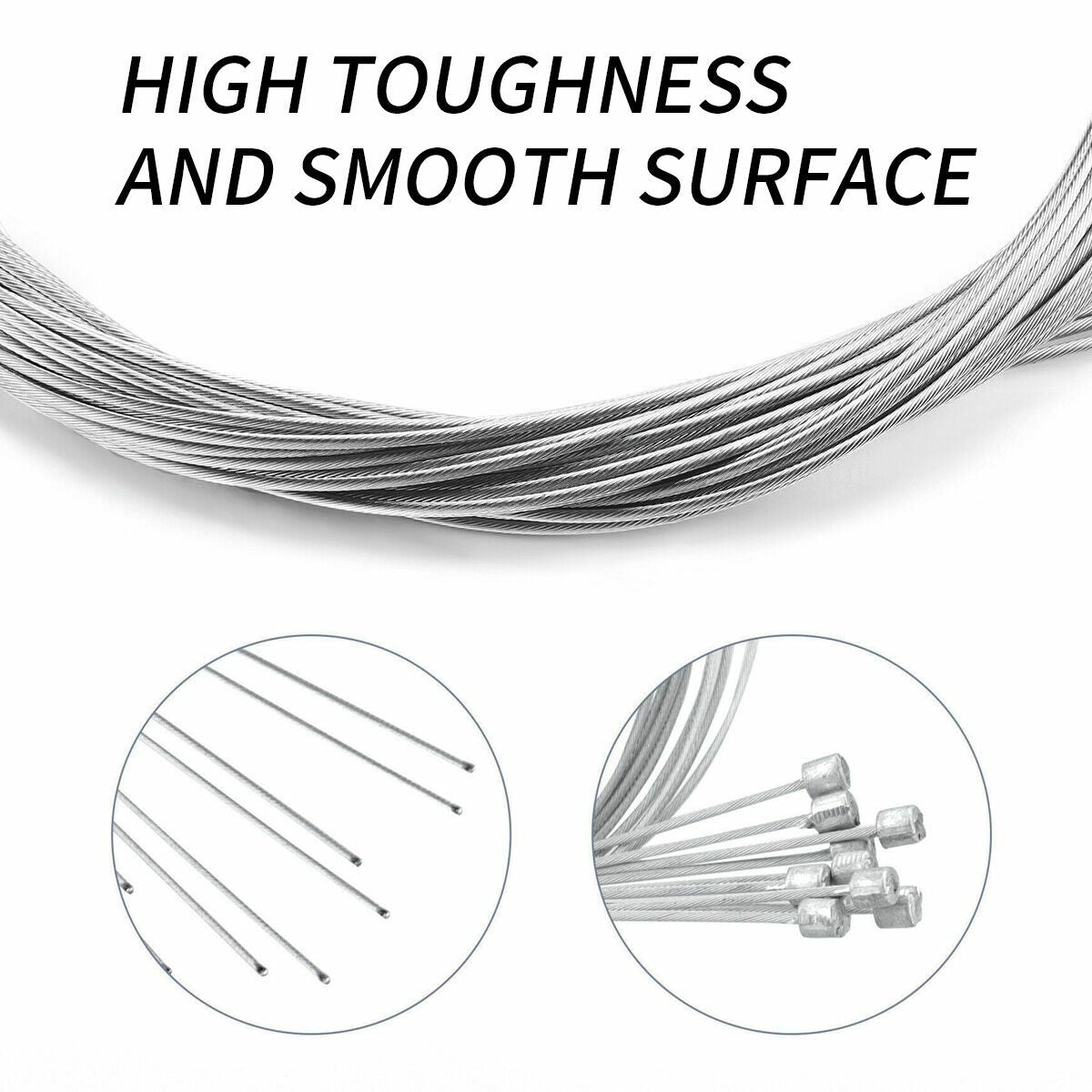 10pcs Bicycle Brake & Shift Cables Stainless Steel Inner Wire Kit