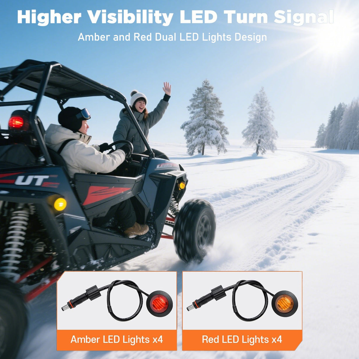 Universal ATV UTV Turn Signal Horn Kit Road Legal with Horn and Lights