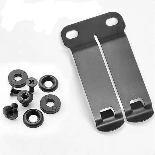 Kydex Metal Holster Clip for Gun Knife Tool Belt Waist Mount - Black