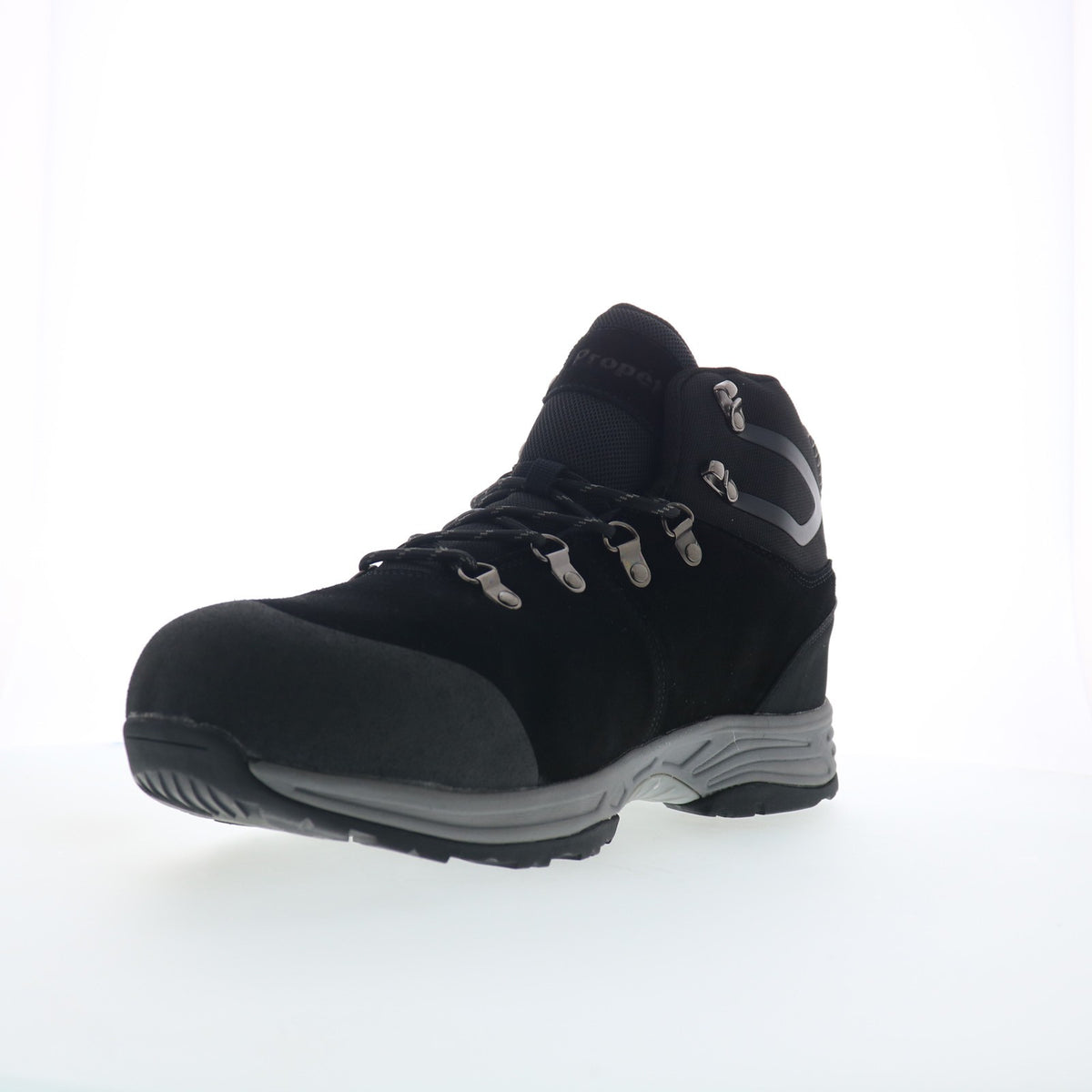 Men's Hiking Boots Black Suede Lace Up Outdoor Footwear