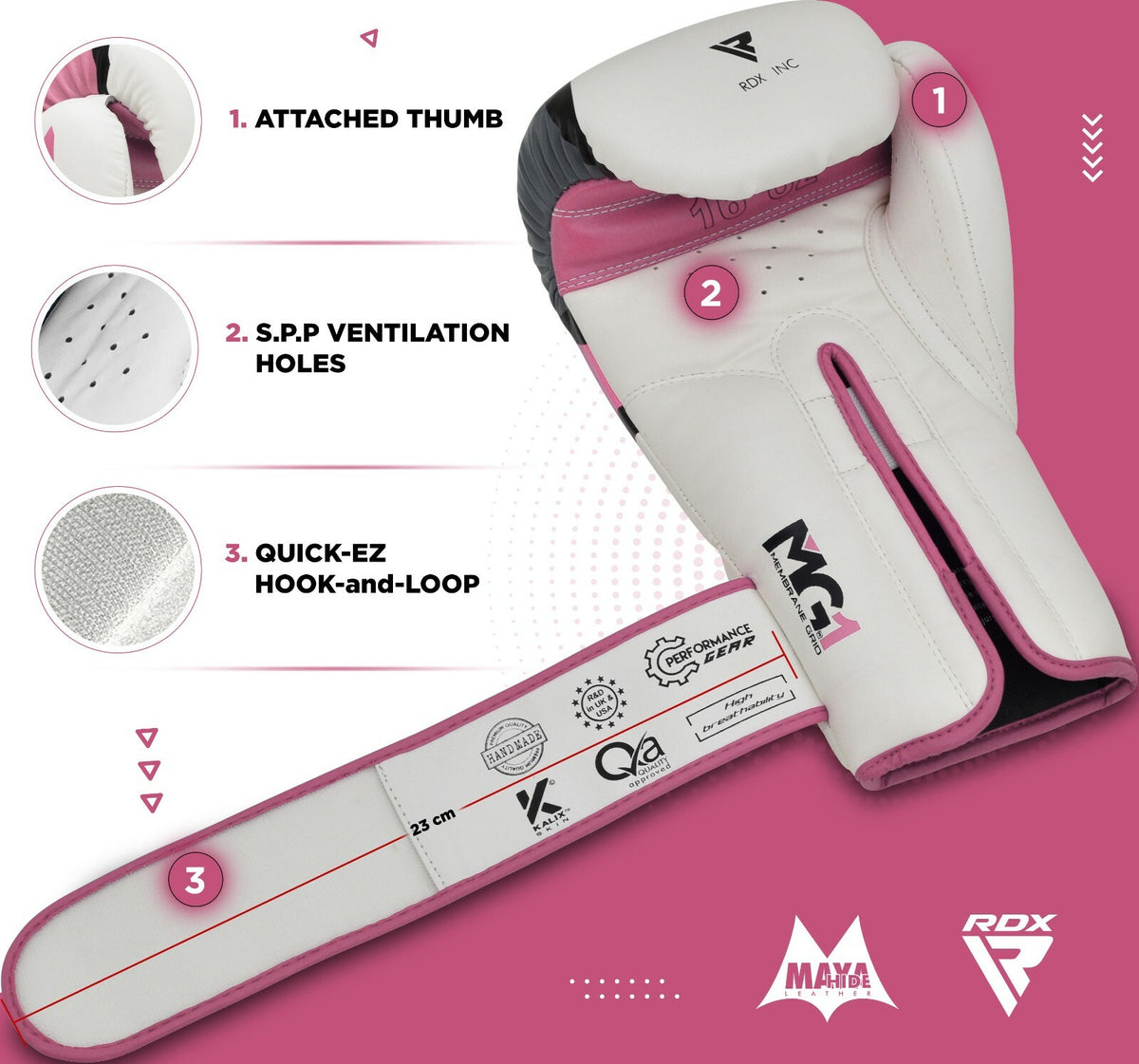 Women Boxing Gloves MMA Punching Gloves Training Equipment - RDX