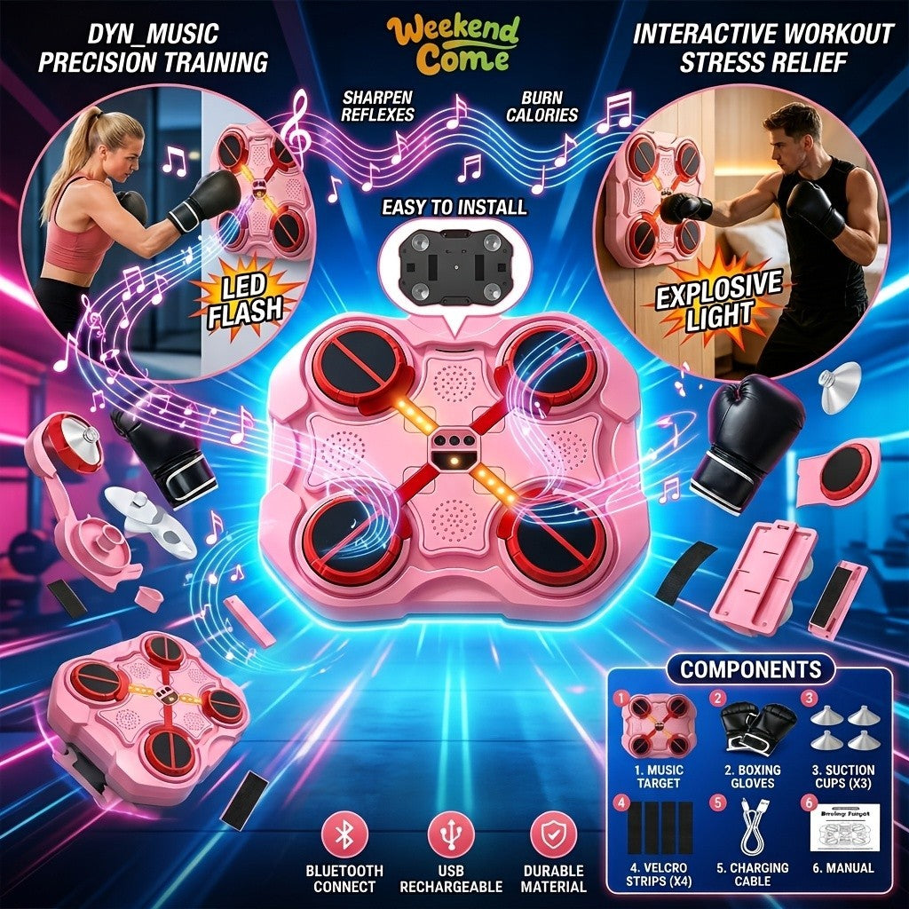 Music Punching Bag with Built-in Speakers for Boxing & MMA Training