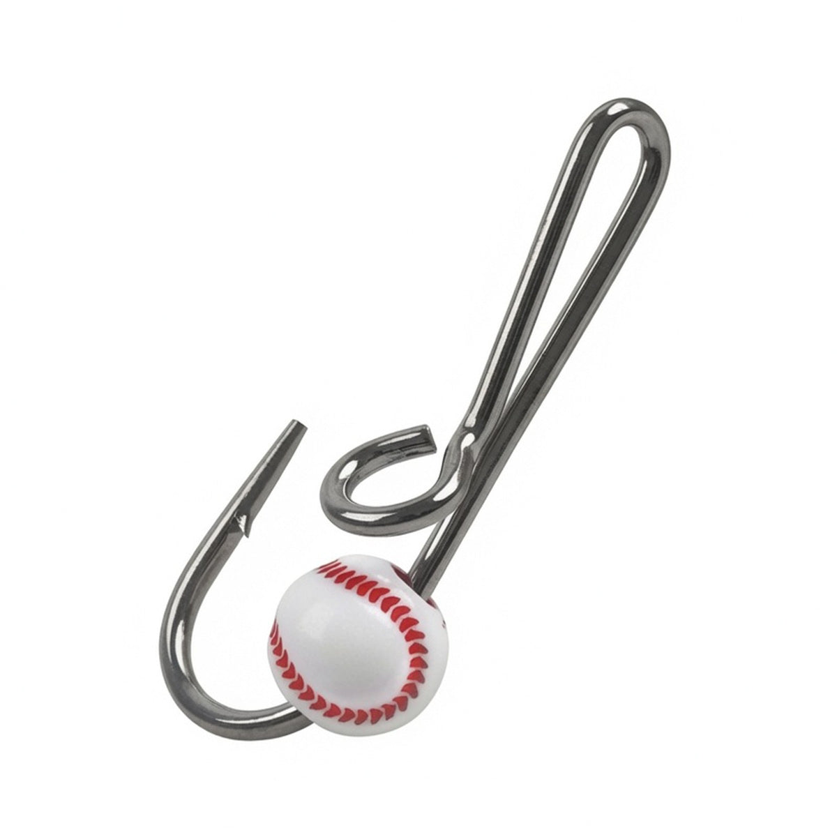 Silver Fish Hook Hat Clip Tie Clip - Durable Steel Baseball Accessory