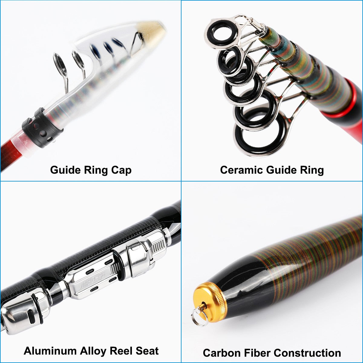 Telescopic Carbon Fiber Fishing Rod High Sensitivity Spinning Rod - Multiple Lengths