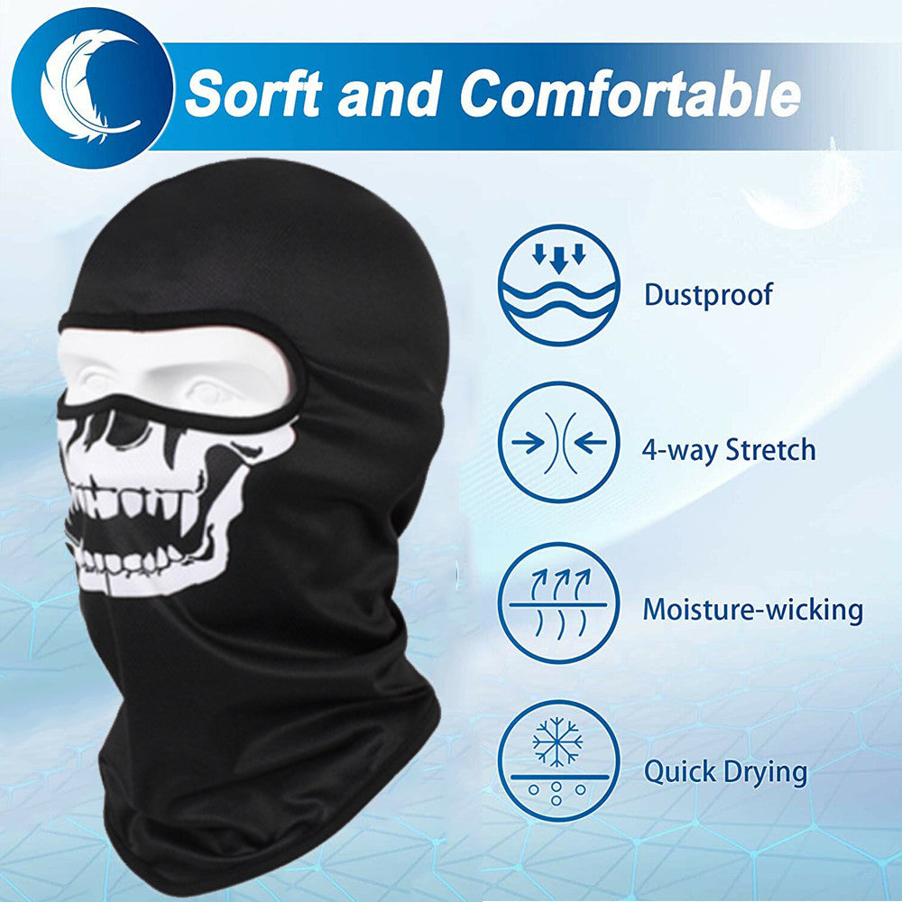 3D Ghosts Skull Balaclava Cycling Motorcycle Face Mask Halloween Cosplay