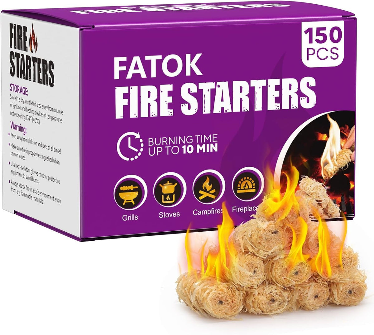 150pcs Natural Tumbleweed Fire Starters for Campfires & Grills