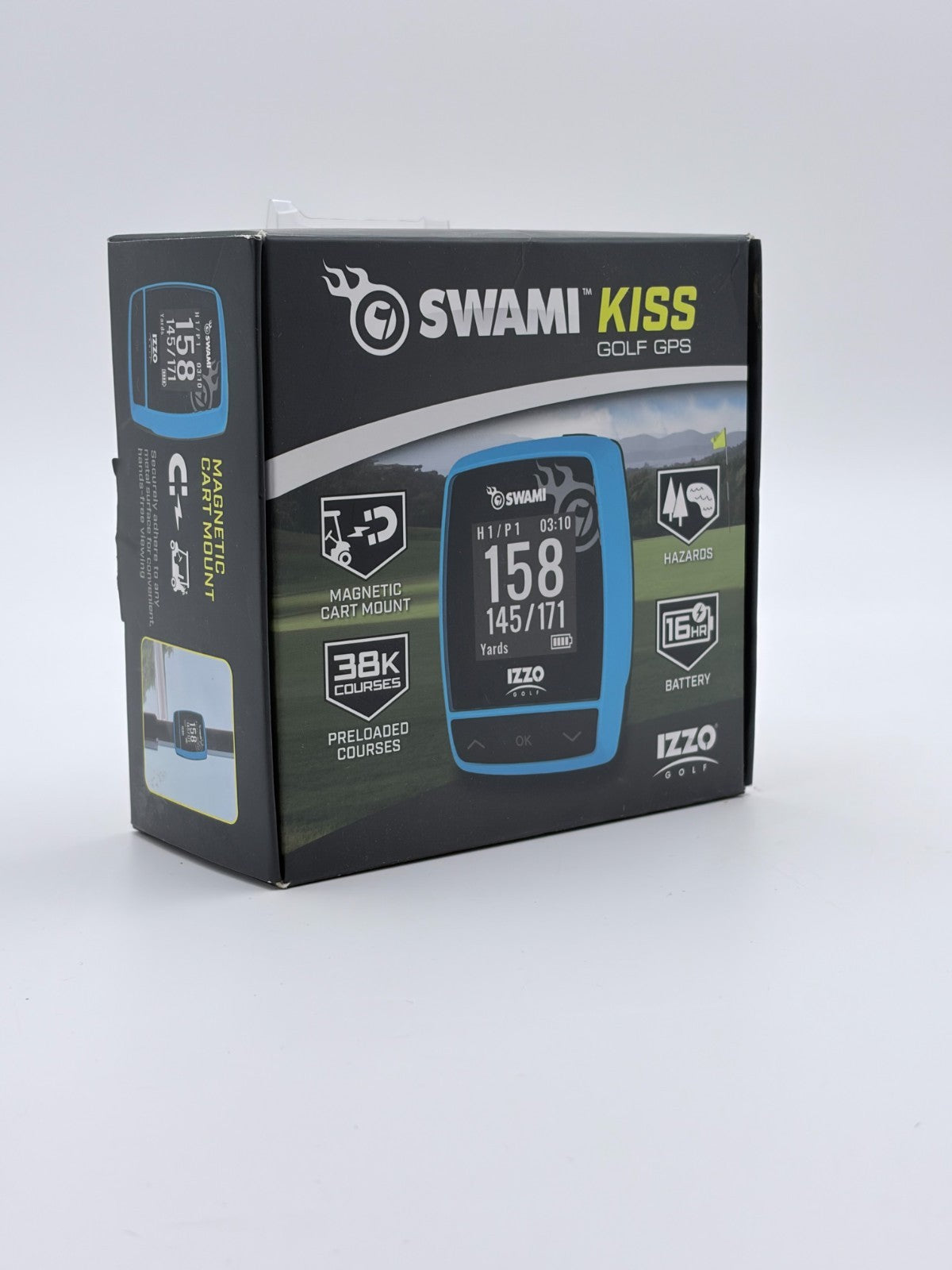 Golf GPS Handheld Device with Scorekeeping - 38,000 Courses, Blue/Black
