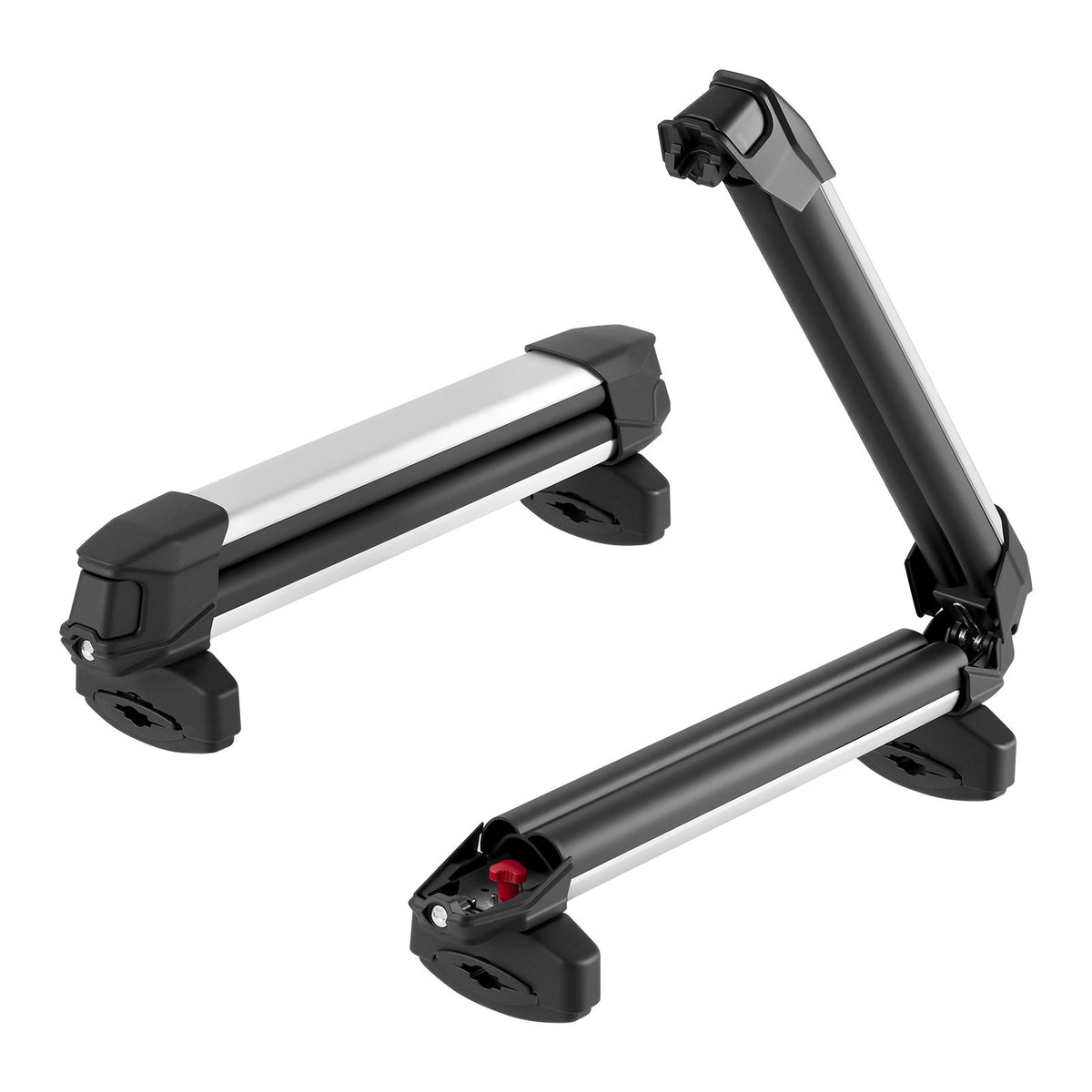 Ski & Snowboard Roof Rack for 4 Skis or 2 Snowboards - Durable Aluminum