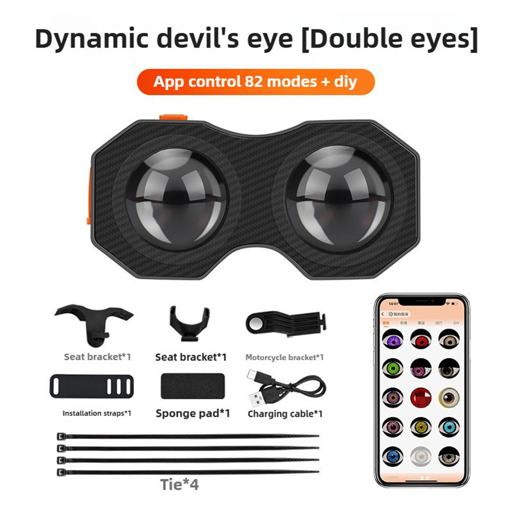 LED Devil Eye Light for Motorcycle Bike App Control Waterproof Decor