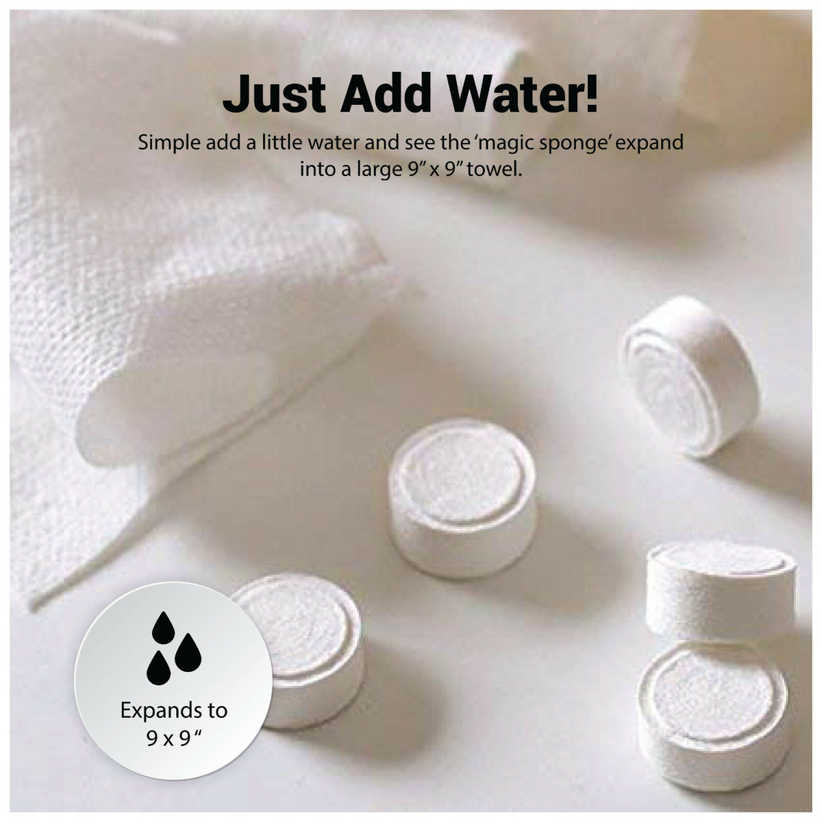 Portable Compressed Towels 100 Pack Eco-Friendly Biodegradable Travel Tissue