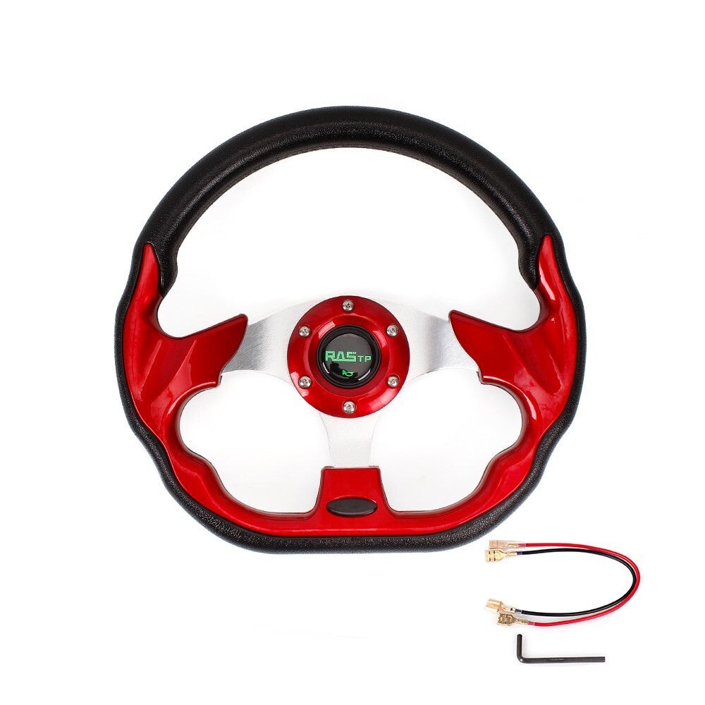 Golf Cart Steering Wheel with Hub Adapter for EZGO RXV TXT - Universal Fit