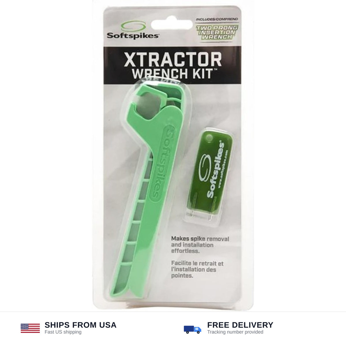 Golf Spike Removal Wrench Kit - Universal Tool for Softspikes Replacing