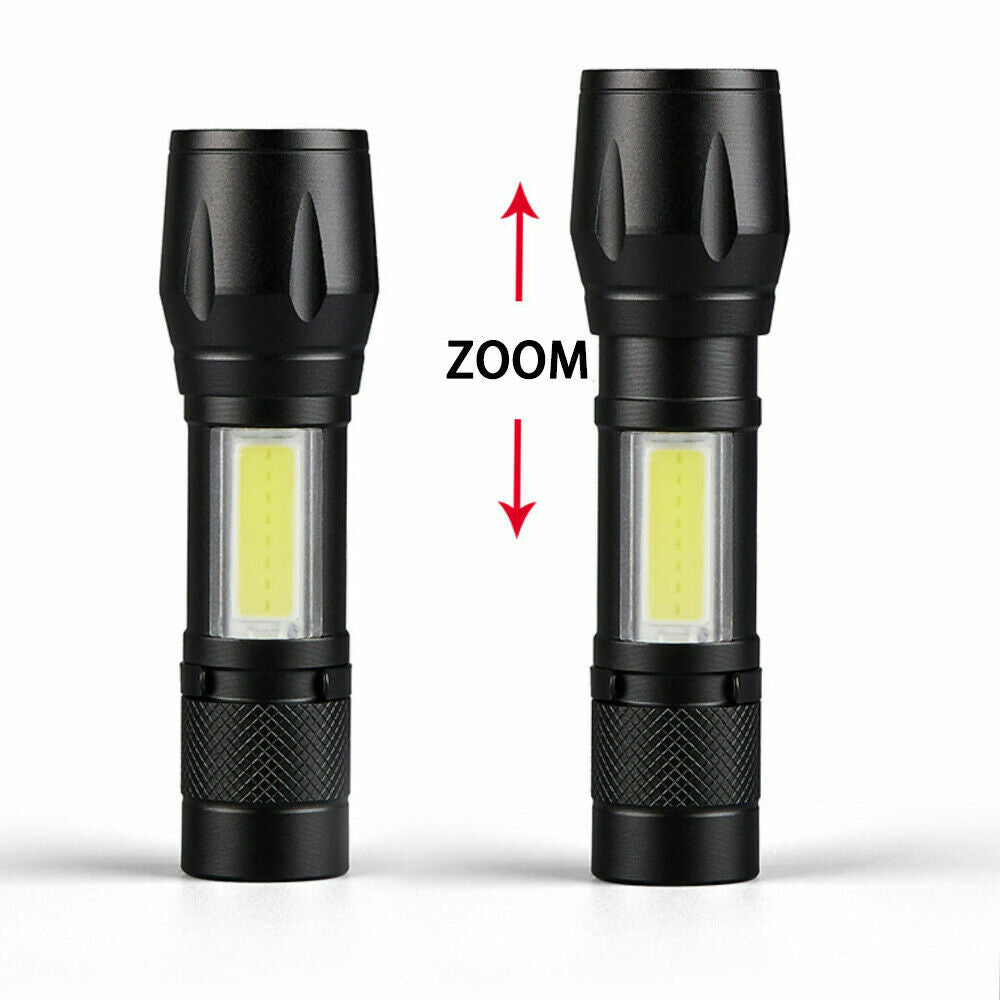 Rechargeable LED Tactical Flashlight - Super Bright Camping Light, USB Powered