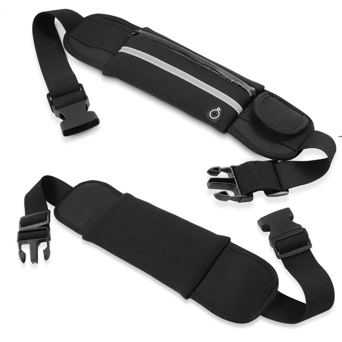 Waterproof Running Waist Bag with Adjustable Zip Belt for Sports & Jogging