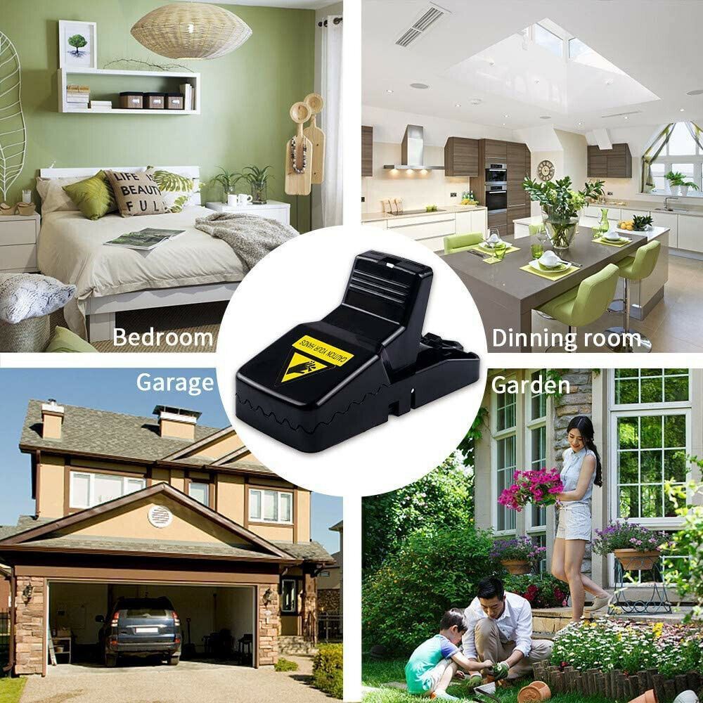 Reusable Mouse Traps 6-Pack Rodent Snap Catcher Killer Indoor Outdoor
