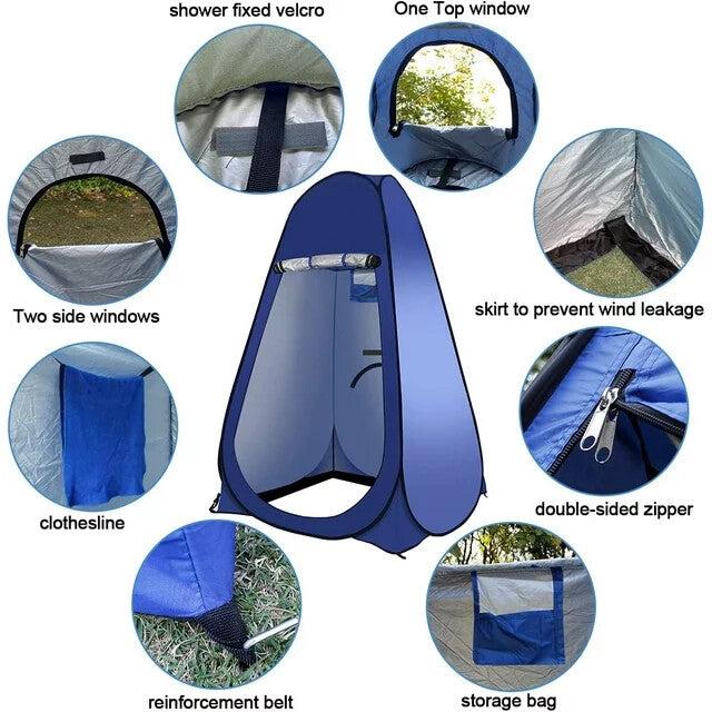 Portable Privacy Shower Tent for Camping & Outdoor Use - Rain Shelter & Changing Room