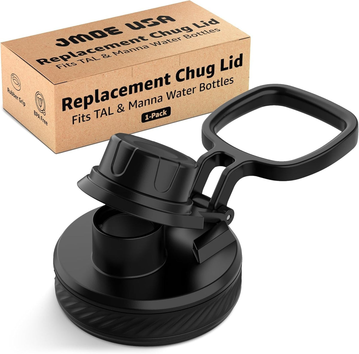 Water Bottle Lid Replacement for Tal Ranger Pro & Manna Bottles - 18-64 oz Fits 60mm Opening