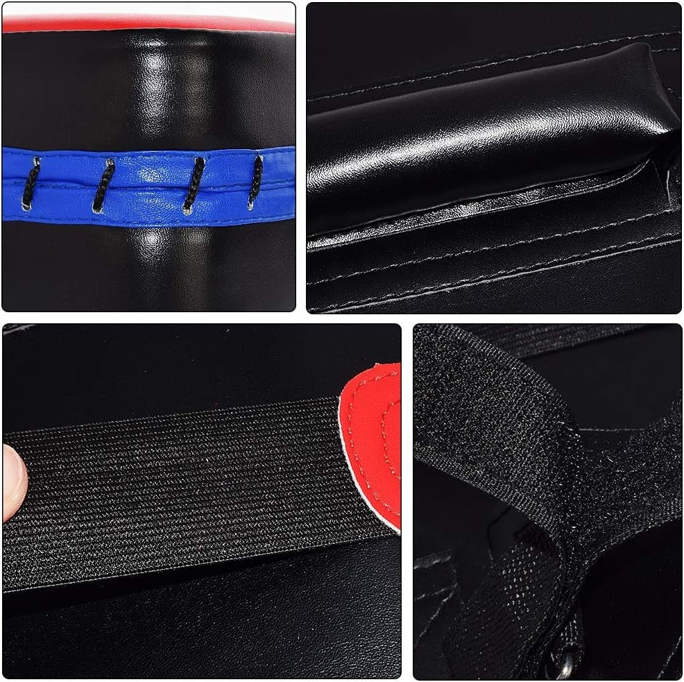 Martial Arts Kick Shield for Muay Thai MMA Karate Kickboxing Training - Curved Leather Pad