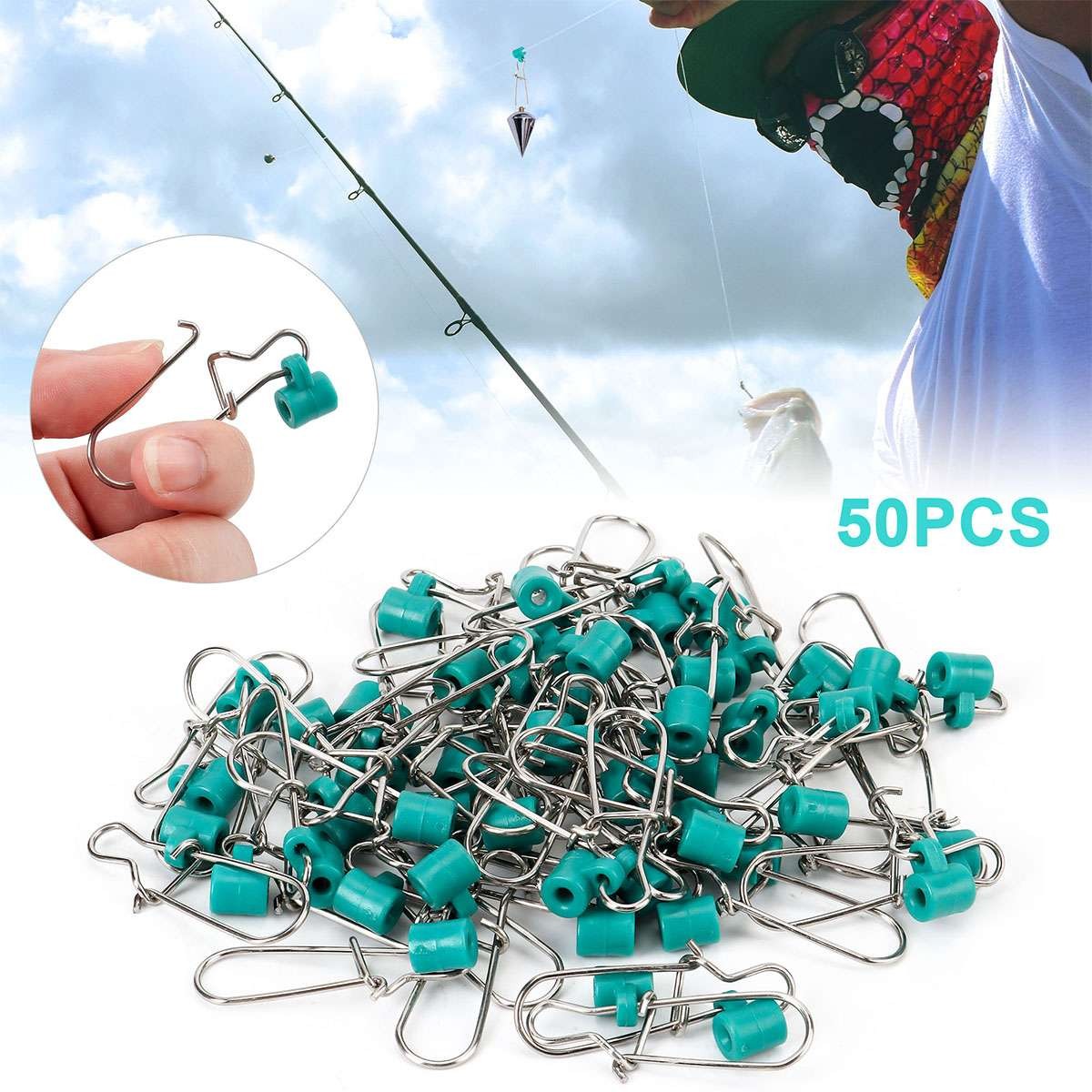 50Pcs Fishing Sinker Slides Kit for Braid Lines - Heavy Duty, Easy Rigging