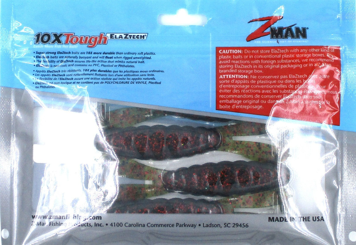 Z-Man GOAT Watermelon Red Soft Plastic Bait - 3.75 Inch, 4 Pack
